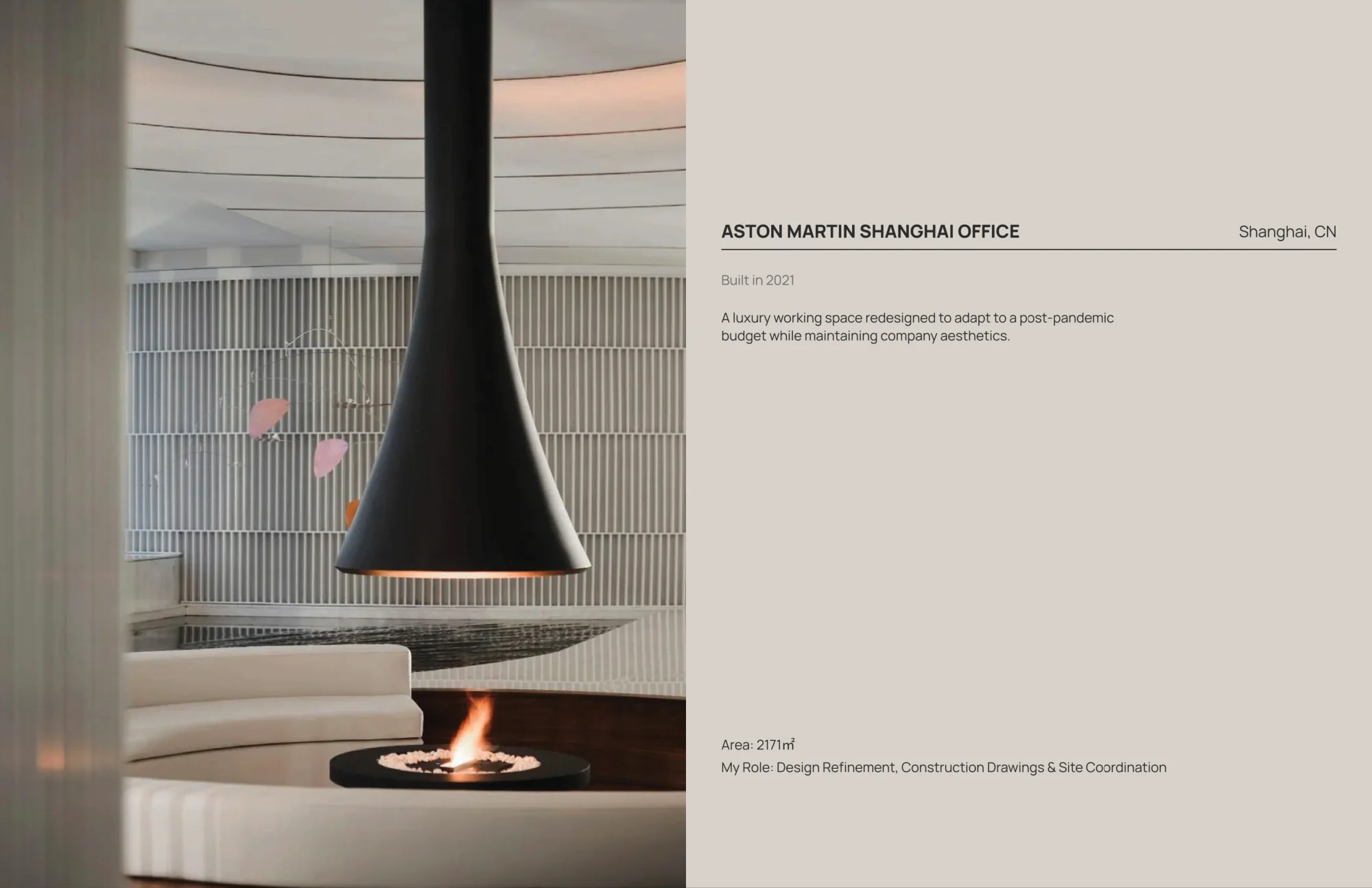 Aston Martin Shanghai Office — original portfolio spread, page 5