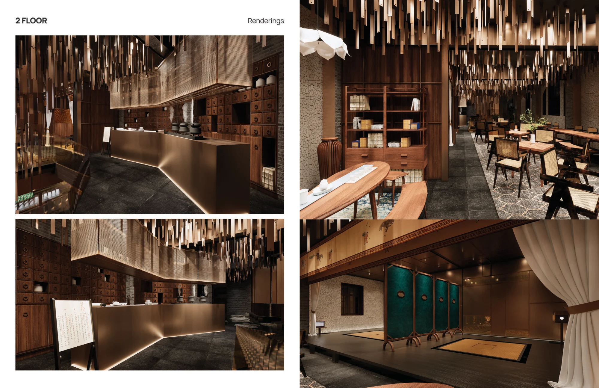 Tea Room — original portfolio spread, page 56